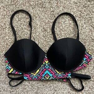 Aztec print bikini top